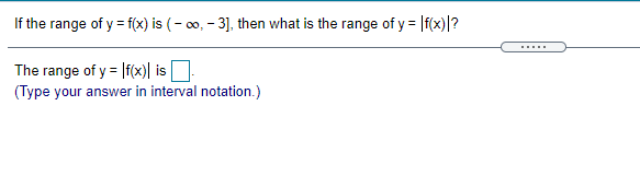 of y = f(x) is ( - co, - 3], then what