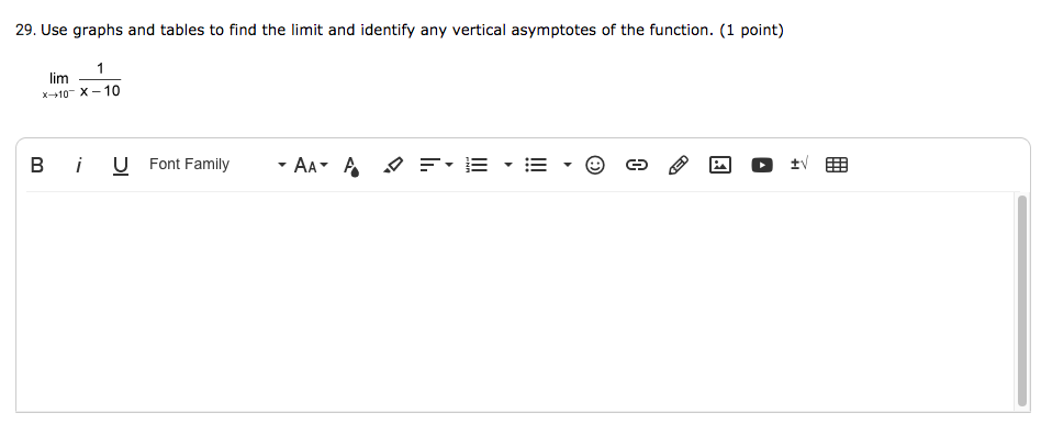 - 7)2 . (1 point) To find the vertical asymptote we have