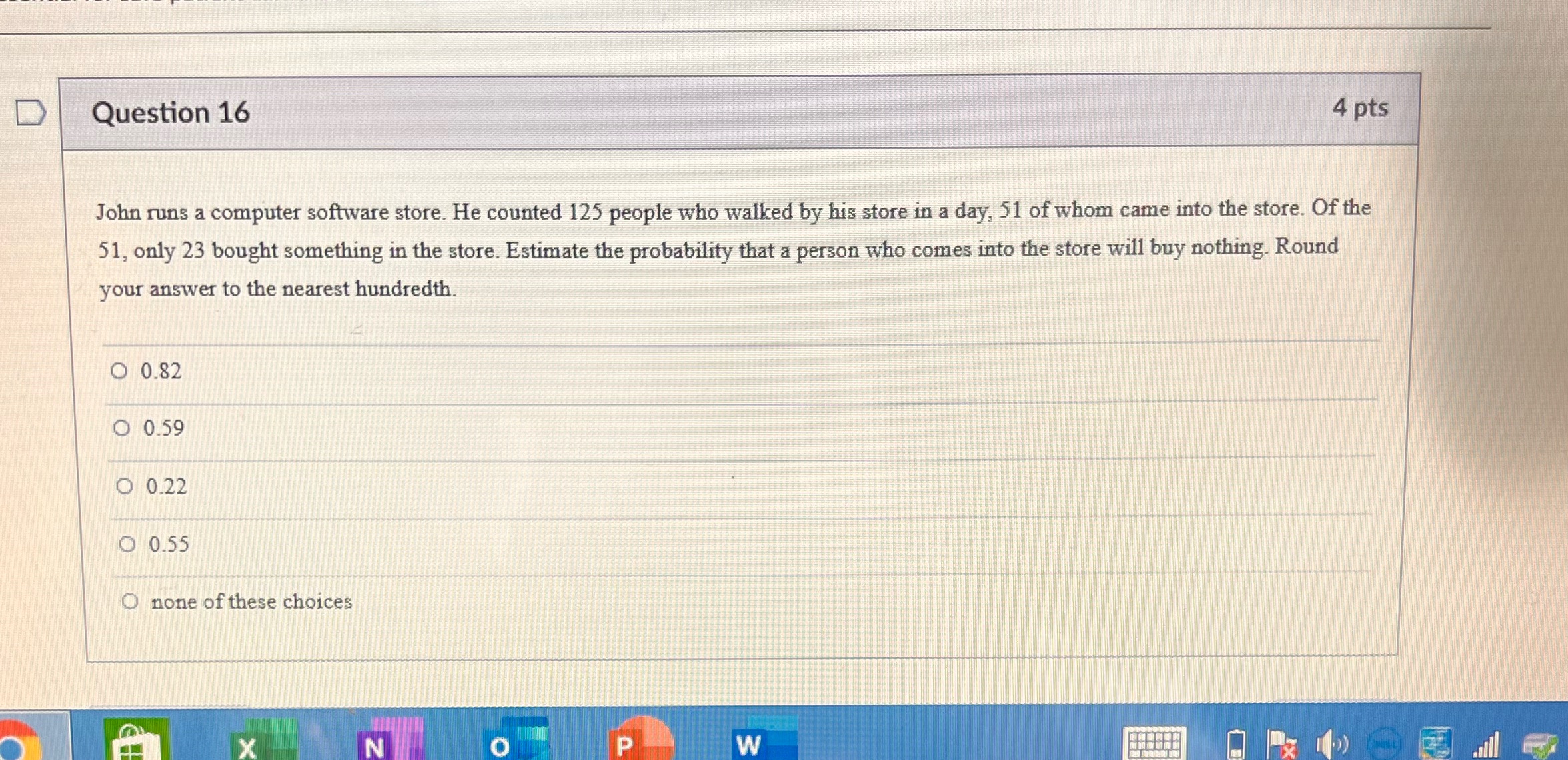 He counted 125 people who walked by his store in a day,