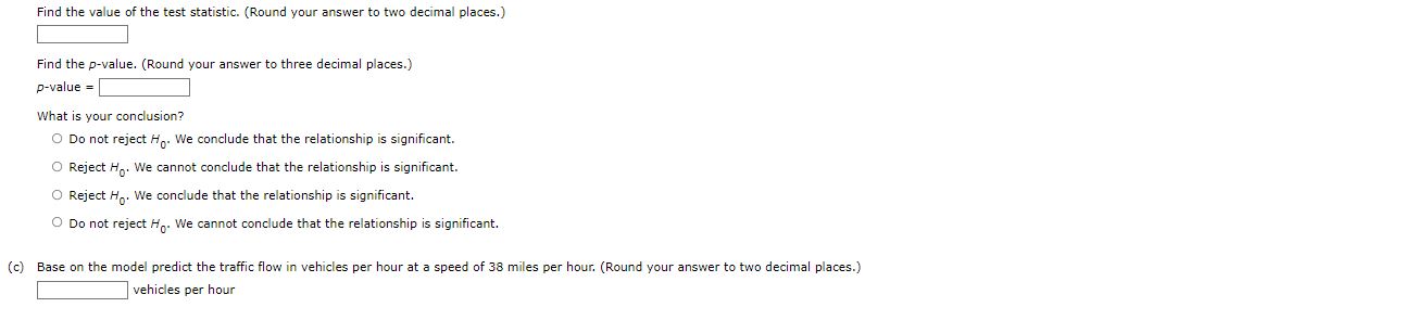 traffic ow and speed. The following model has been hypothesized: y =