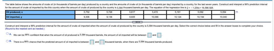 y 8.5 11.0 68.0 11.5 13.0 73.0 71.0 74.0 710 Find the