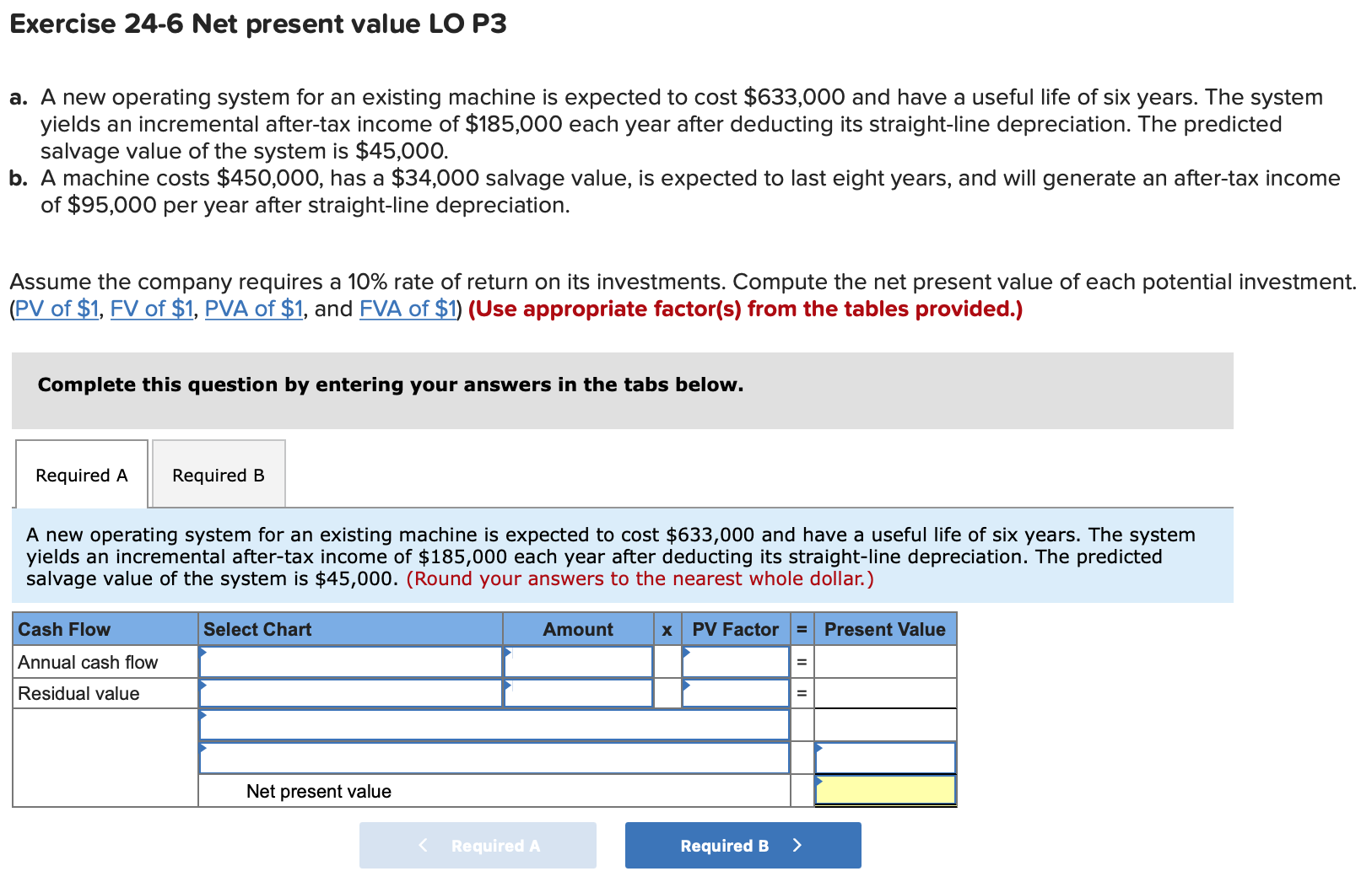 the purchase of an asset for $200,000. It is expected to produce