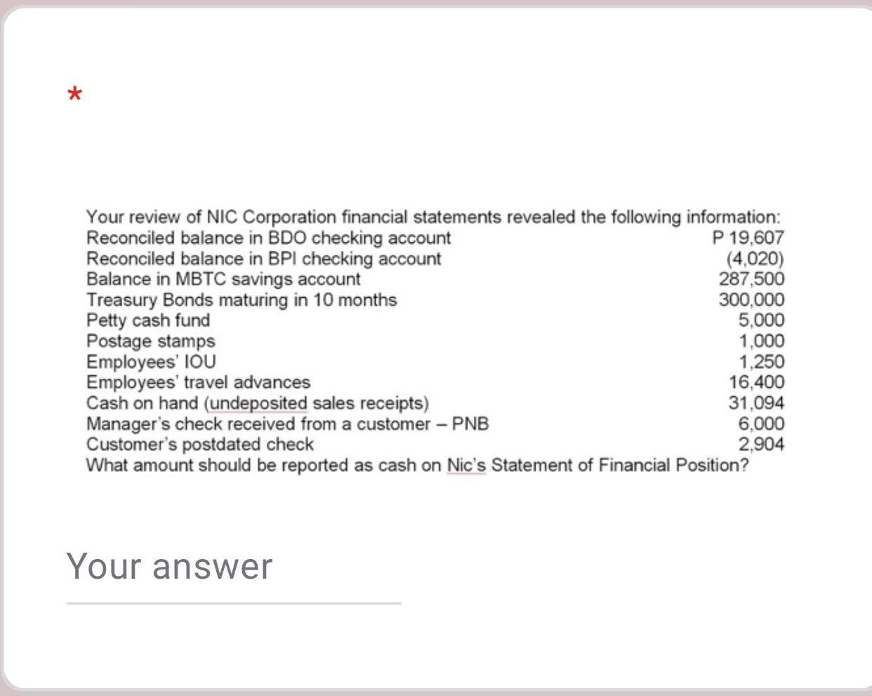 company uses, 10% percent of receivables for estimating doubtful accounts. What amount