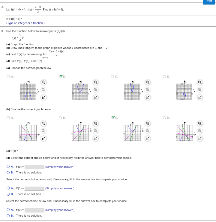 3 Fi 2. Find (f o h)( - 4). (f oh)( -