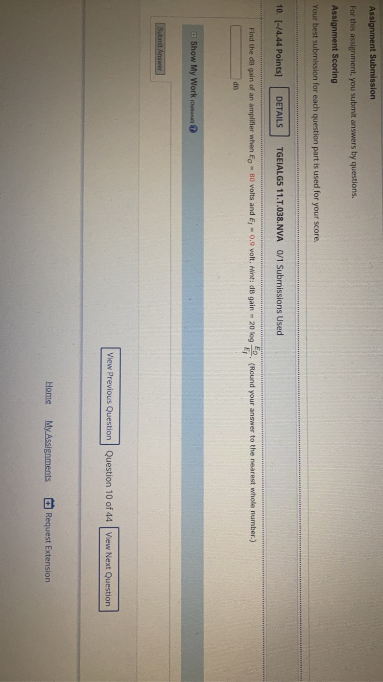 submit answers by questions. Assignment Scoring Your best submission for each question
