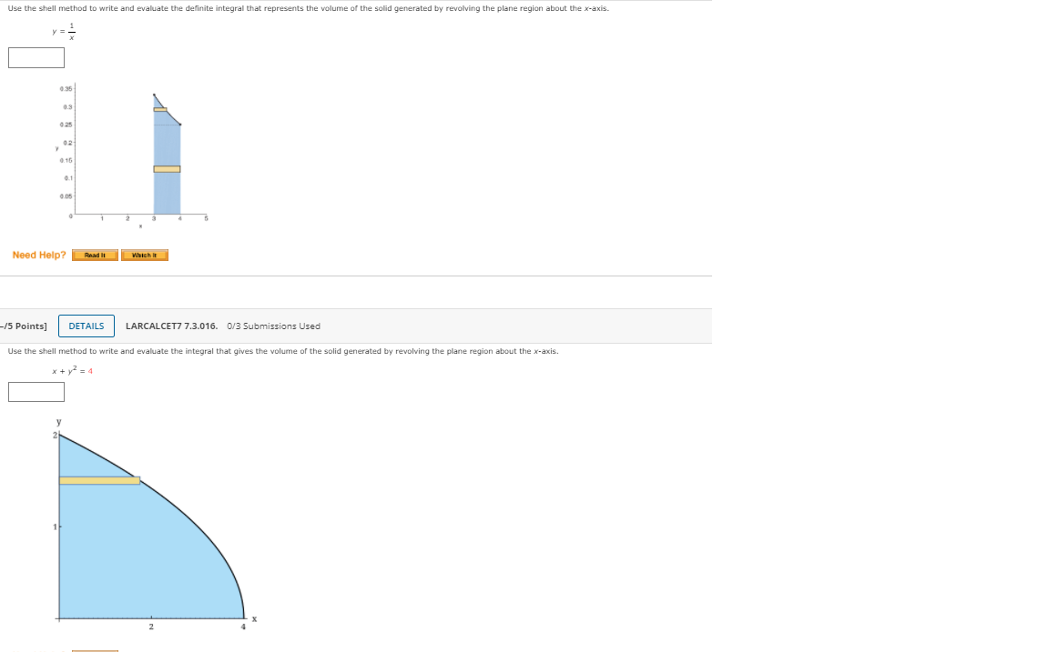 that represents the volume of the solid generated by revolving the plane