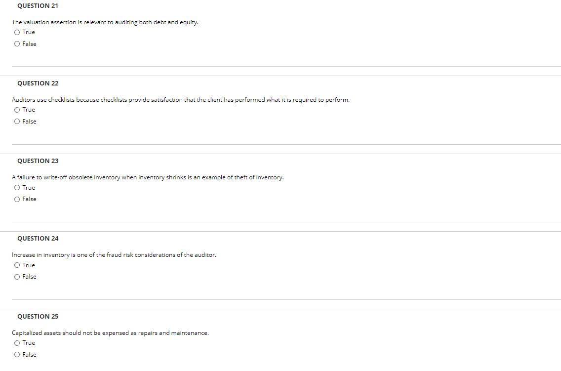 checklists provide satisfaction that the client has performed what it is required