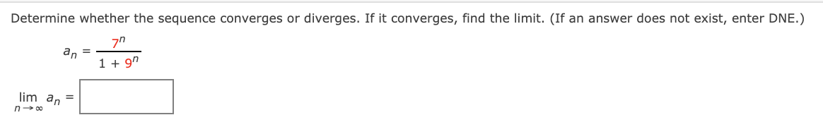  please help Determine whether the sequence converges or diverges. If it