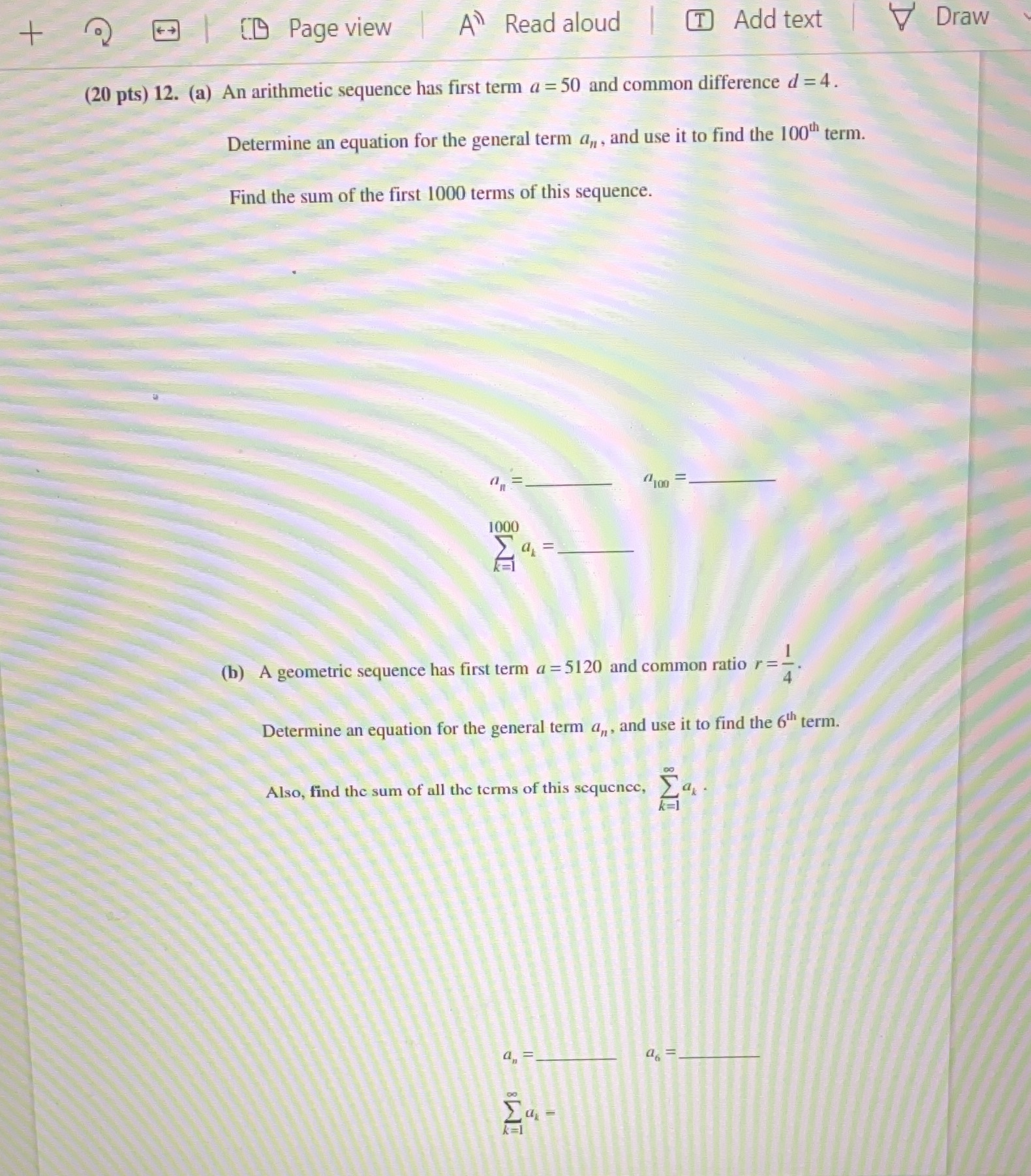  + Page view A Read aloud T Add text Draw (20