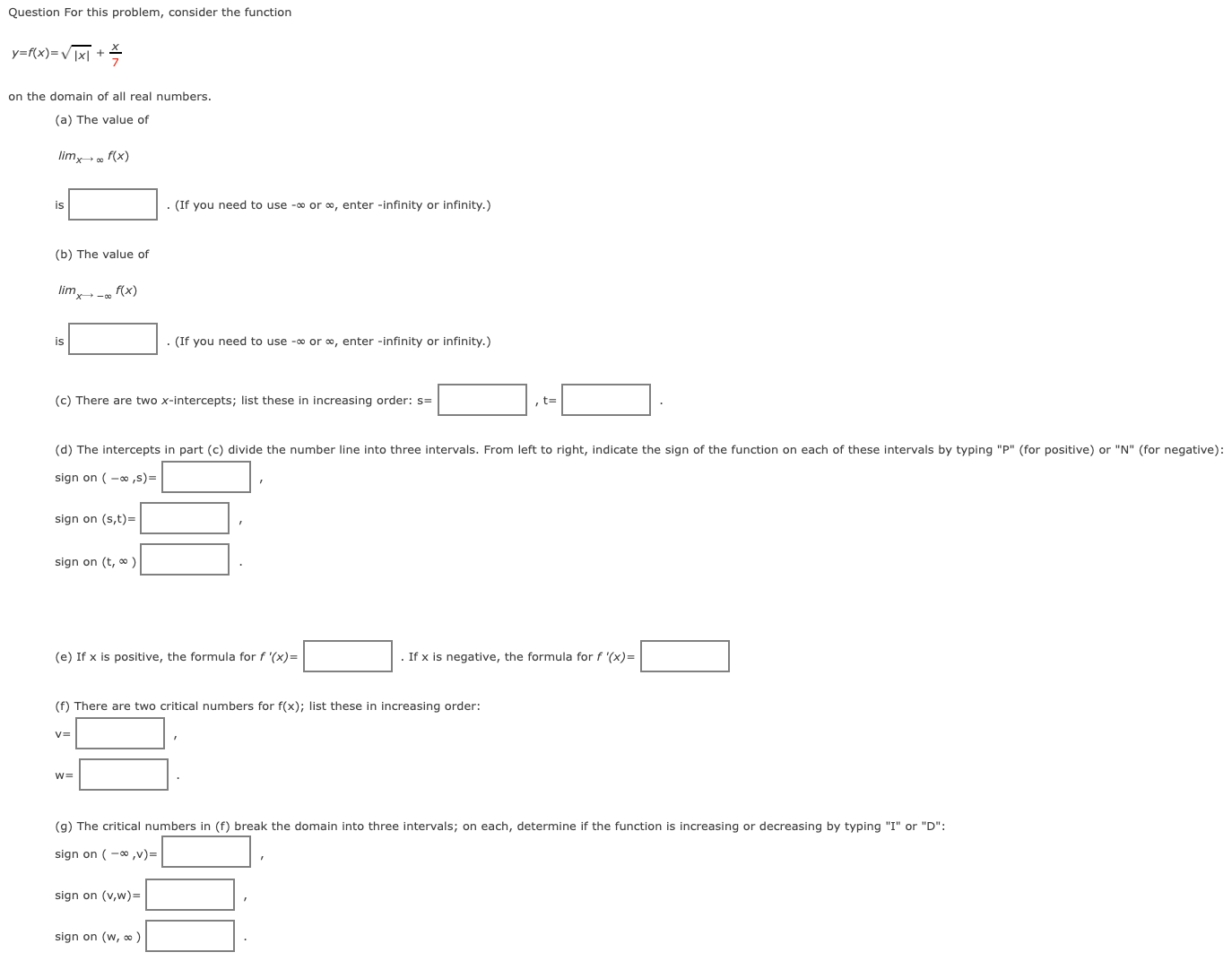 lima f(x) is (If you need to use -co or a, enter