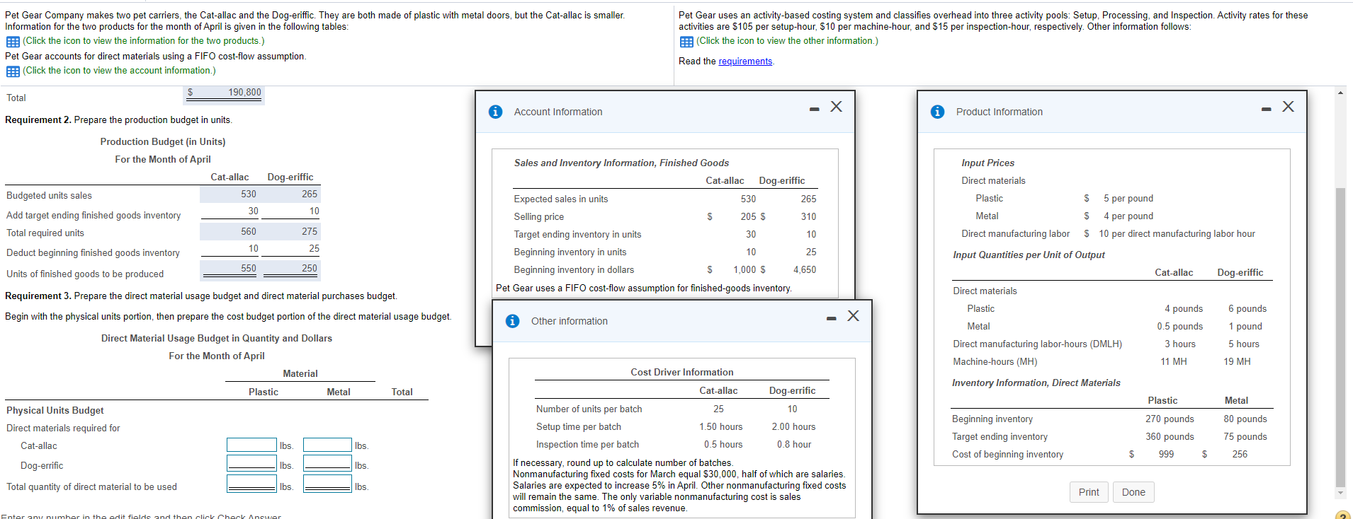  Having difficulty with phsyical units budget - how do I solve