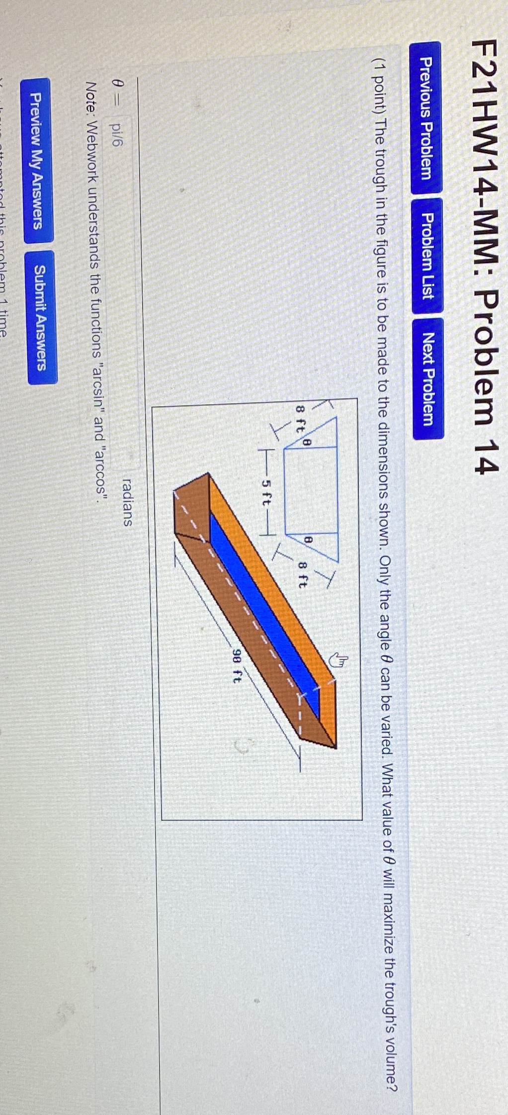 F21HW14-MM: Problem 14 Previous Problem Problem List Next Problem (1 point)