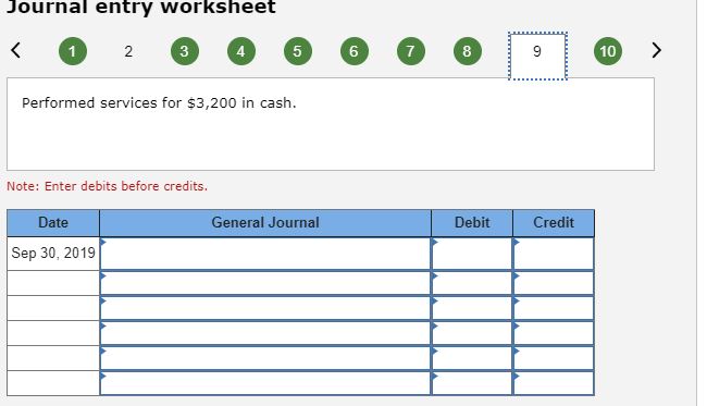 to pay the rent for September. Note: Enter debits before credits. Gen