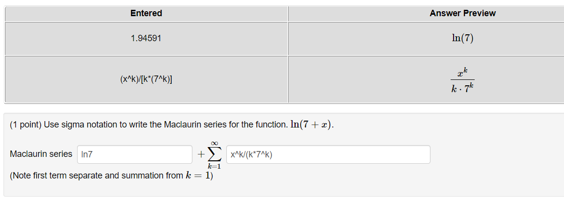 Dry = [sinh(x)+cosh^2(x)-sinh(x)+cosh(x)sinh(x)]/[(cosh^2(1 point) Use sigma notation to write the Maclaurin series