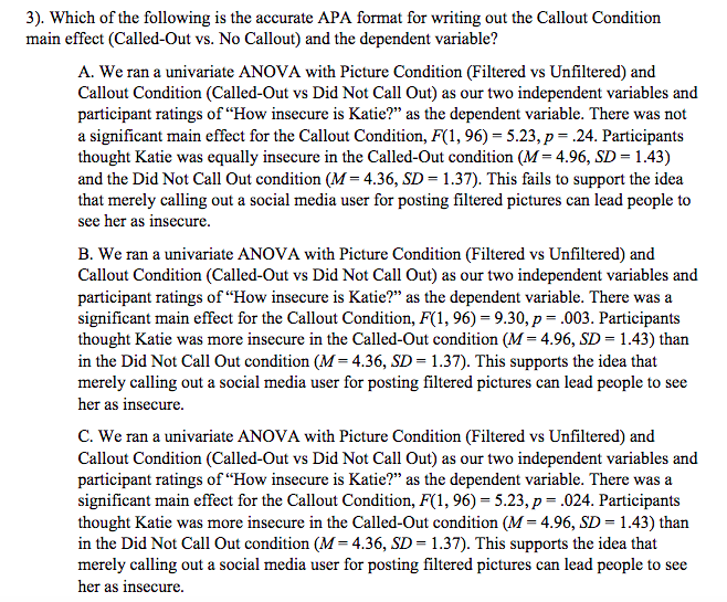 = Did Not Call Out) Mean Std. Deviation N Unfiltered Called Out