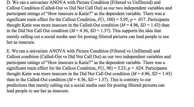 Tests of Between-Subjects Effects Dependent Variable: How insecure is Katie? Type Ill