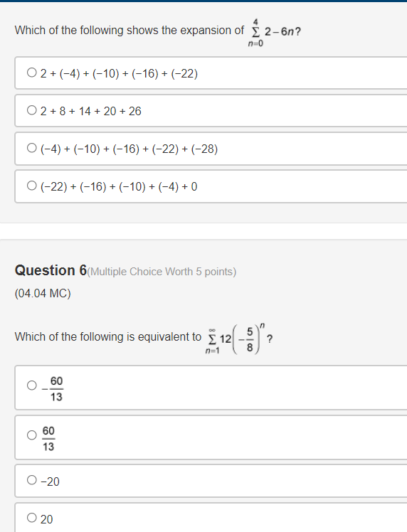 the oth term? an = 48(4") O an = 48(0.257+1) O an