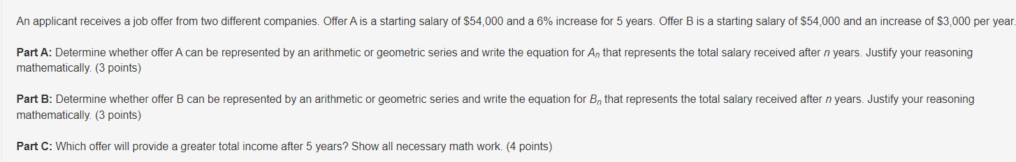 18 - 50 O an = 18 + 5(n - 1) O