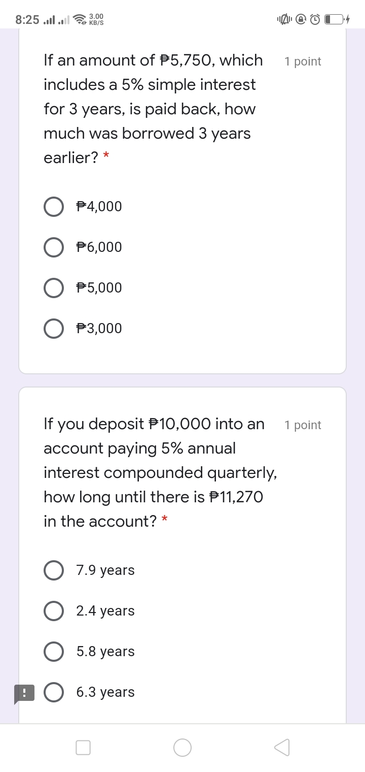 3 years? * O e10,000 0 $0,000 Vicky's account pays 8% per