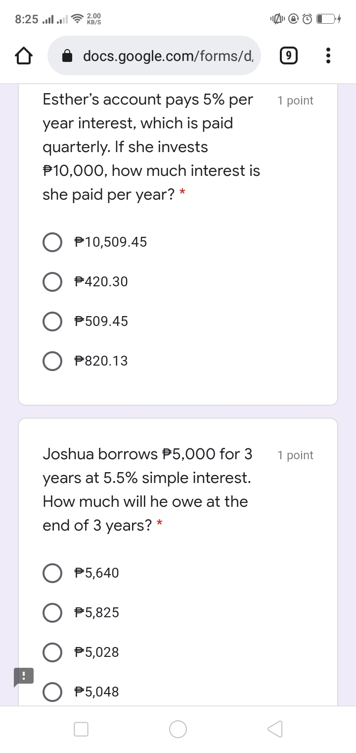 how much interest is she paid per year? * 0 19420.30 0