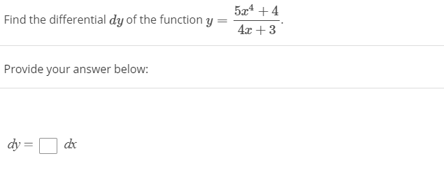 Provide your answer below: x=D Find the critical points ofthe function 3225
