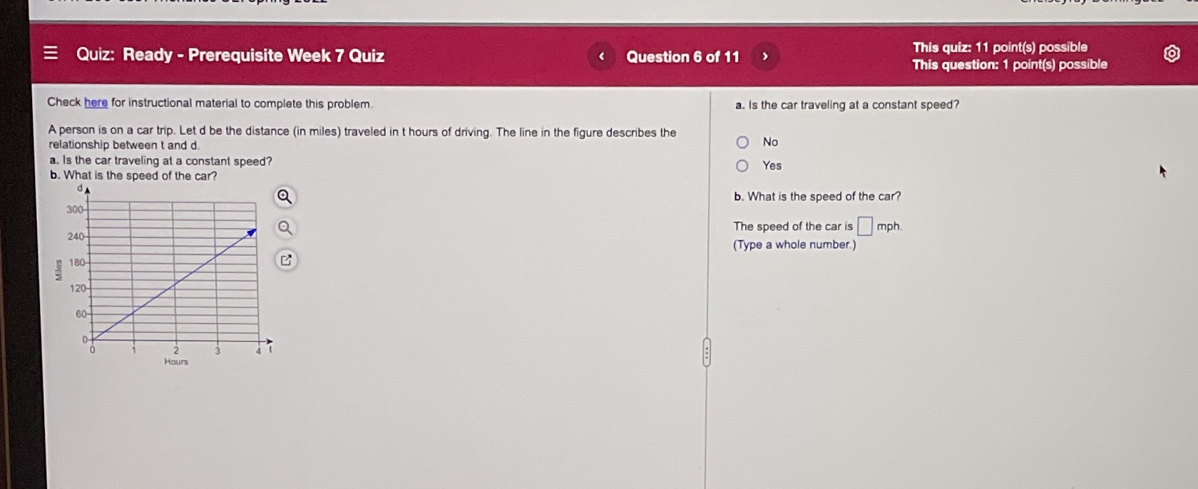 complete this problem. Question 6 of II This quiz: 11 point(s) possible