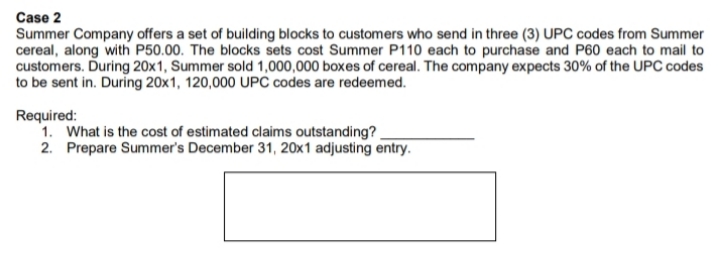  Please answer with solution Case 2 Summer Company offers a set