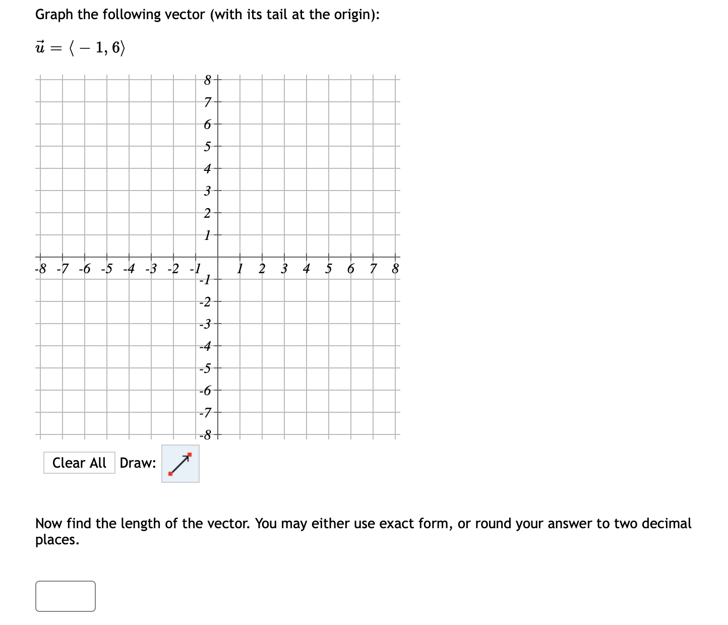 vector in component form. Give each value accurate to least 1 decimal