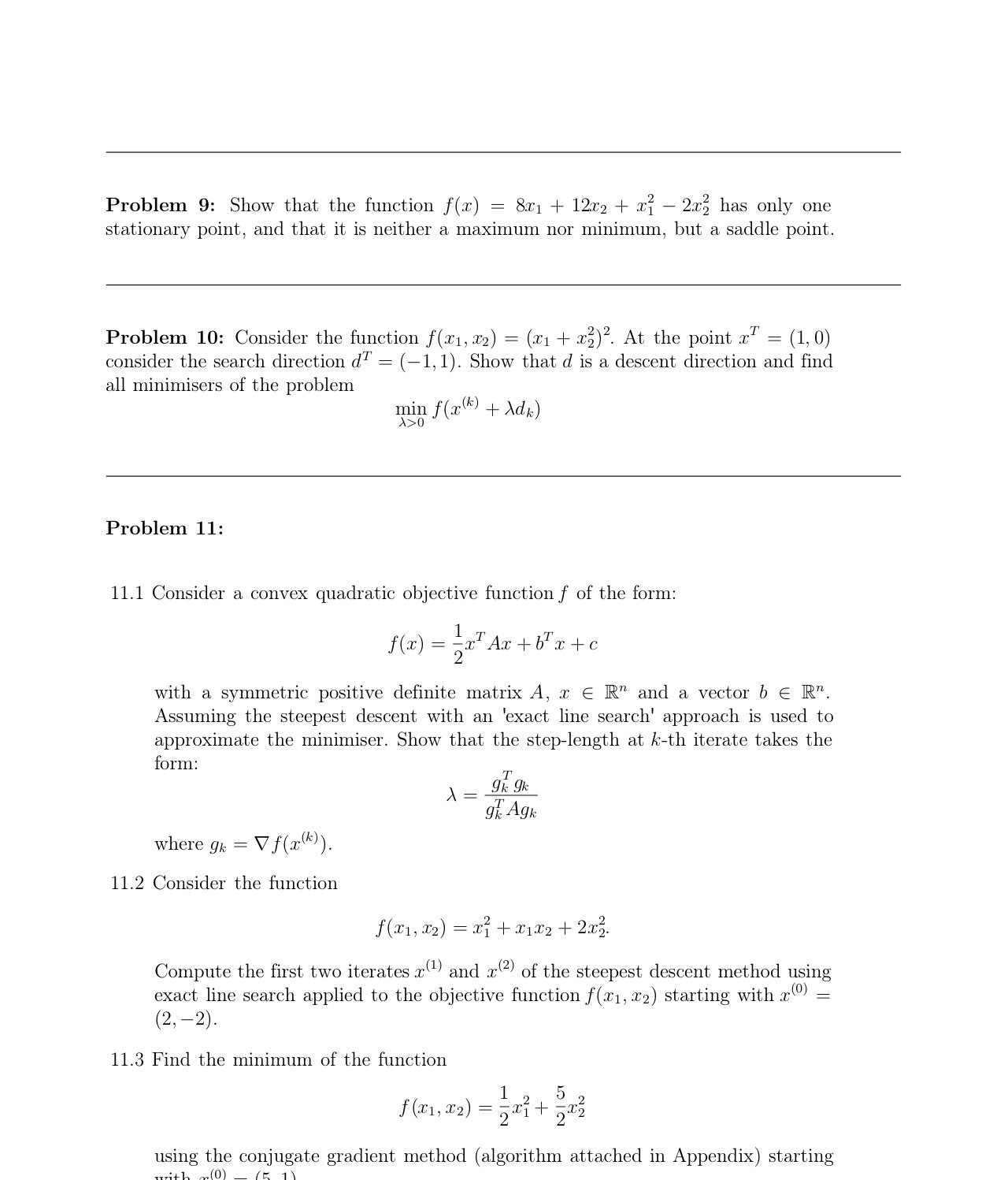  Problem 9: Show that the function at) = 8m + 12$2