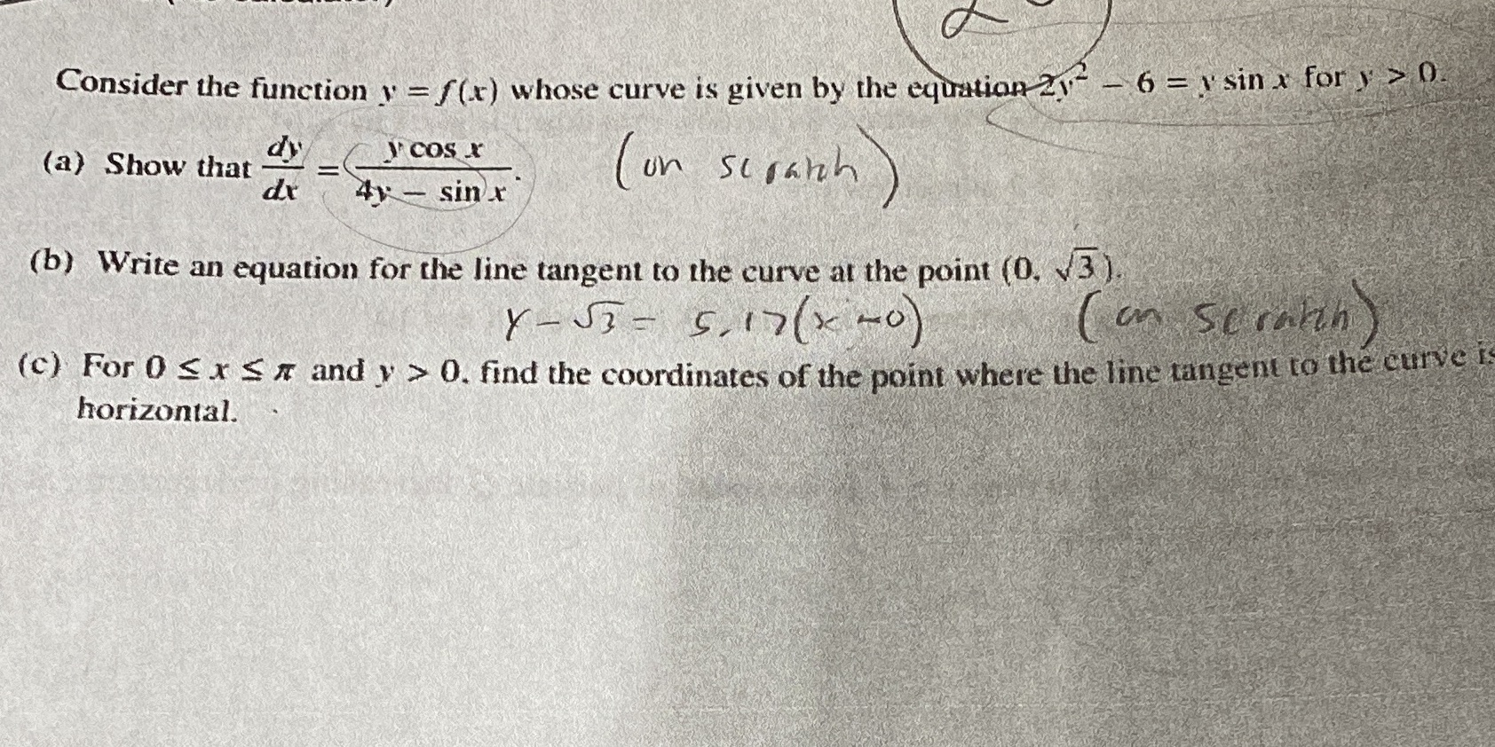 Please just solve C. No need to solve A and B.