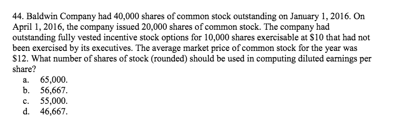 dont understand how to get to this solution. 44. Baldwin Company had