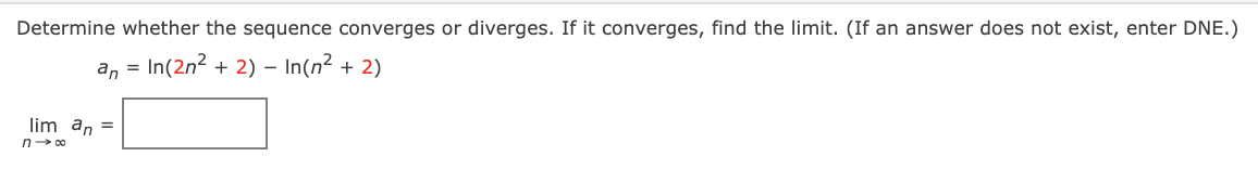 it converges, find the limit. (If an answer does not exist, enter