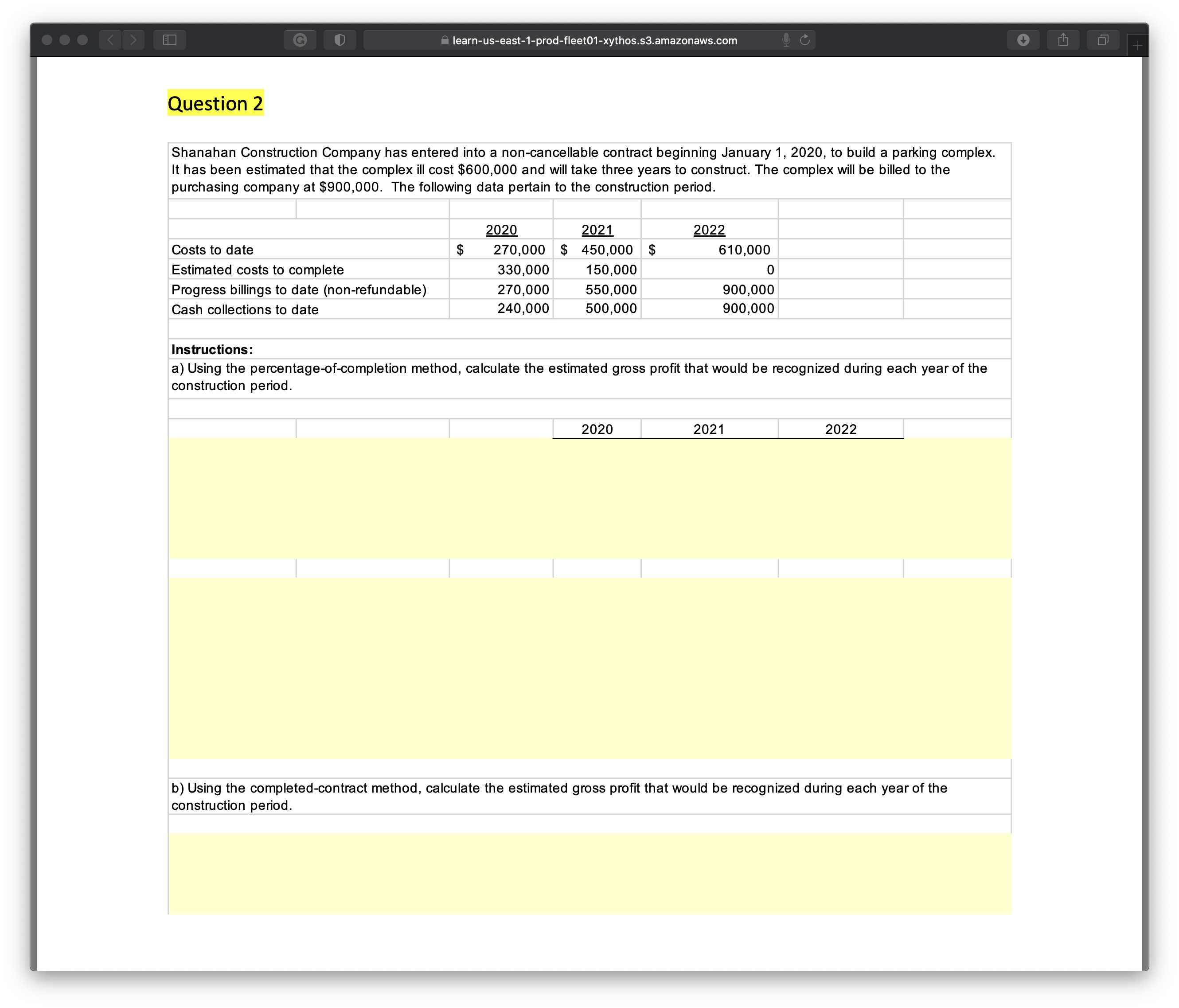 Please help me with this question. Thanks! learneuseeaste1rprodefleetol ythcsssamazonawscom Question 2
