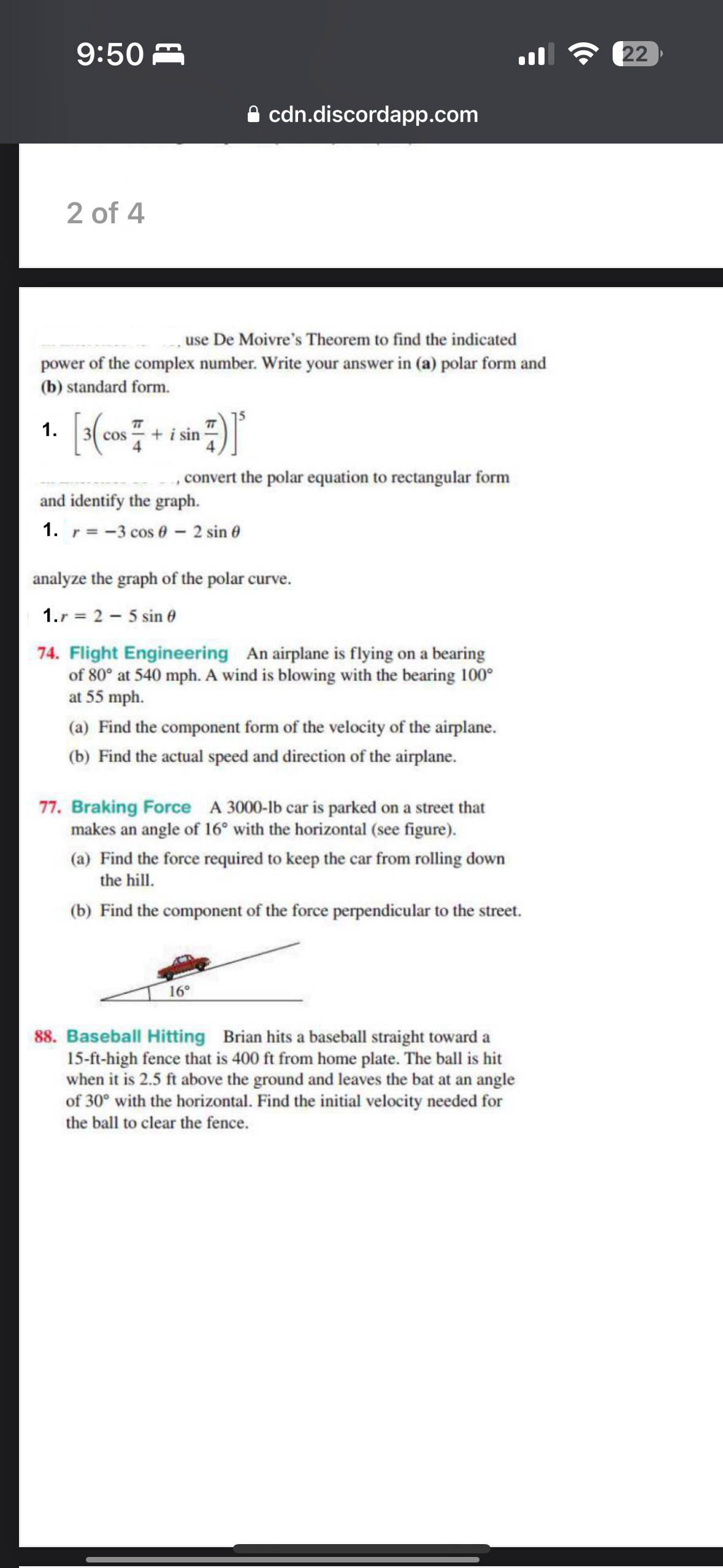 u = (2, -1), v = (4, 2), and w = (1,