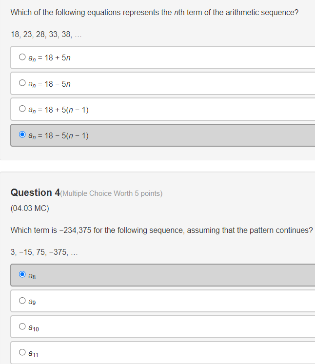 FOR THE LAST 4 QUESTIONS THEY MUST HAVE STEP BY STEP WITH