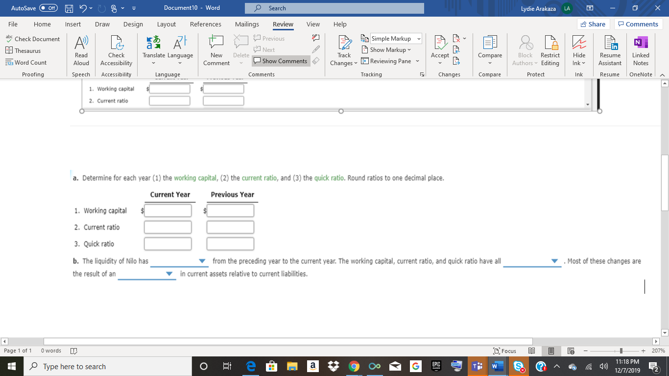 understanding X AutoSave . Off) Document10 - Word Search Lydie Arakaza LA
