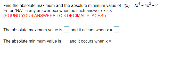 absolute minimum value of g(x) over the interval [1, 10]- (Note: This