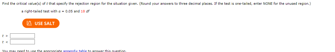 use the annmnriate annenrlix' table In answer this nuesztinn. \fFind the critical