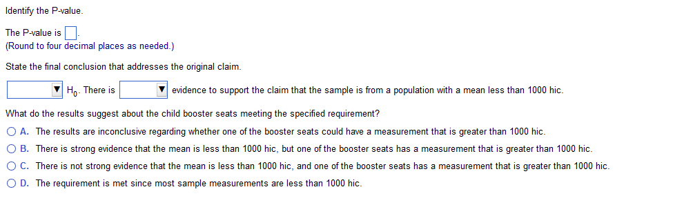 the original claim. A safety administration conducted crash tests of child booster