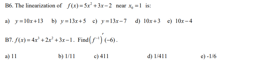 to a change in x of (1: = 0.1 when x =