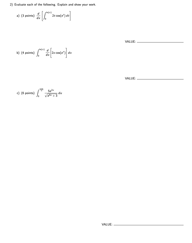 and find its value on the interval [0, 2). (Don't forget units.)