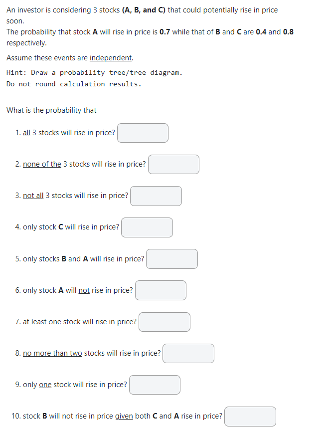 That question I need help. There is no missing information. An