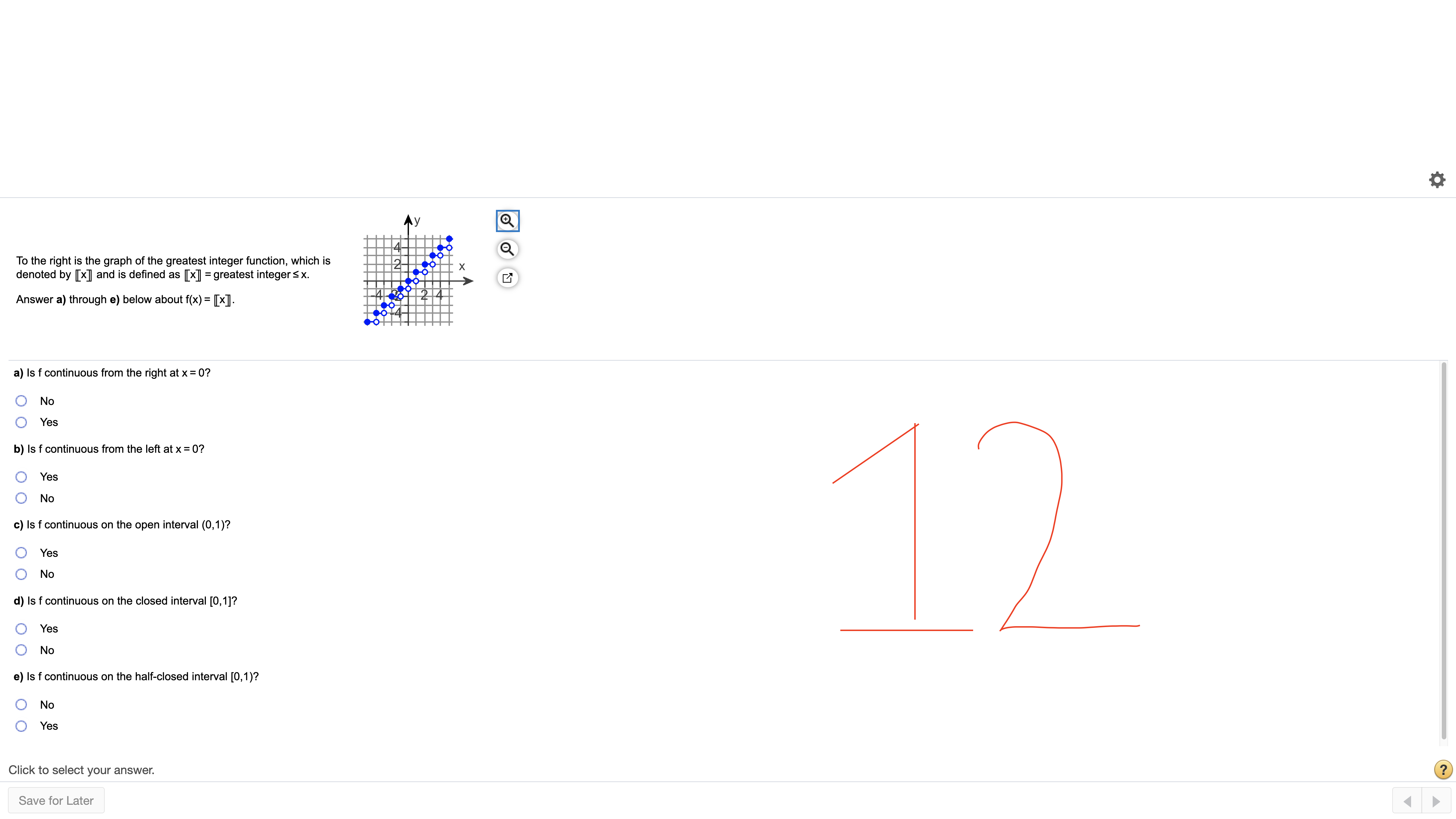 f(x) = (Simplify your answer.) x-+ 5 O B. The limit does