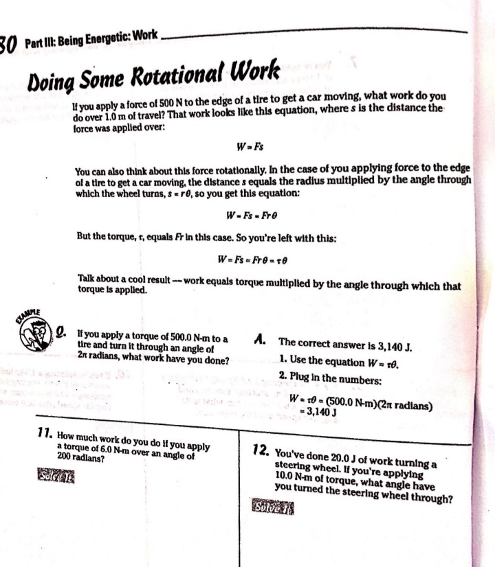 rotational analog of force? Torque! How about F = ma? What's the