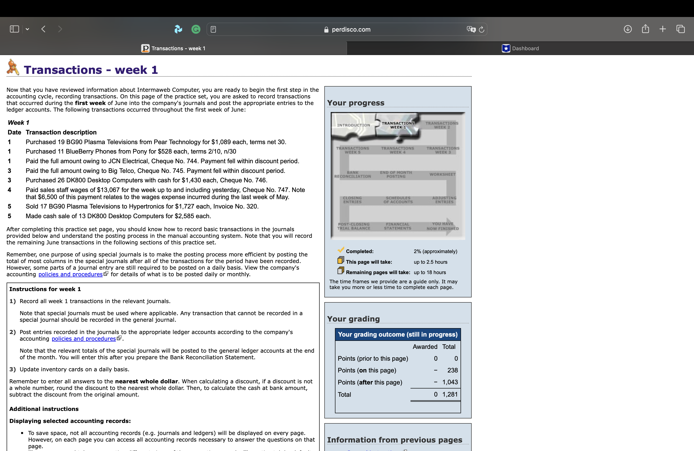  & 08 E Transactions - week 1 ng Transactions - week