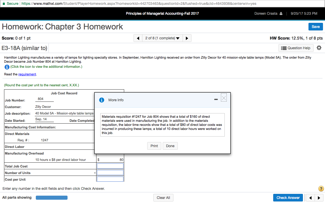 have the step by step solution that would be awesome. I don't
