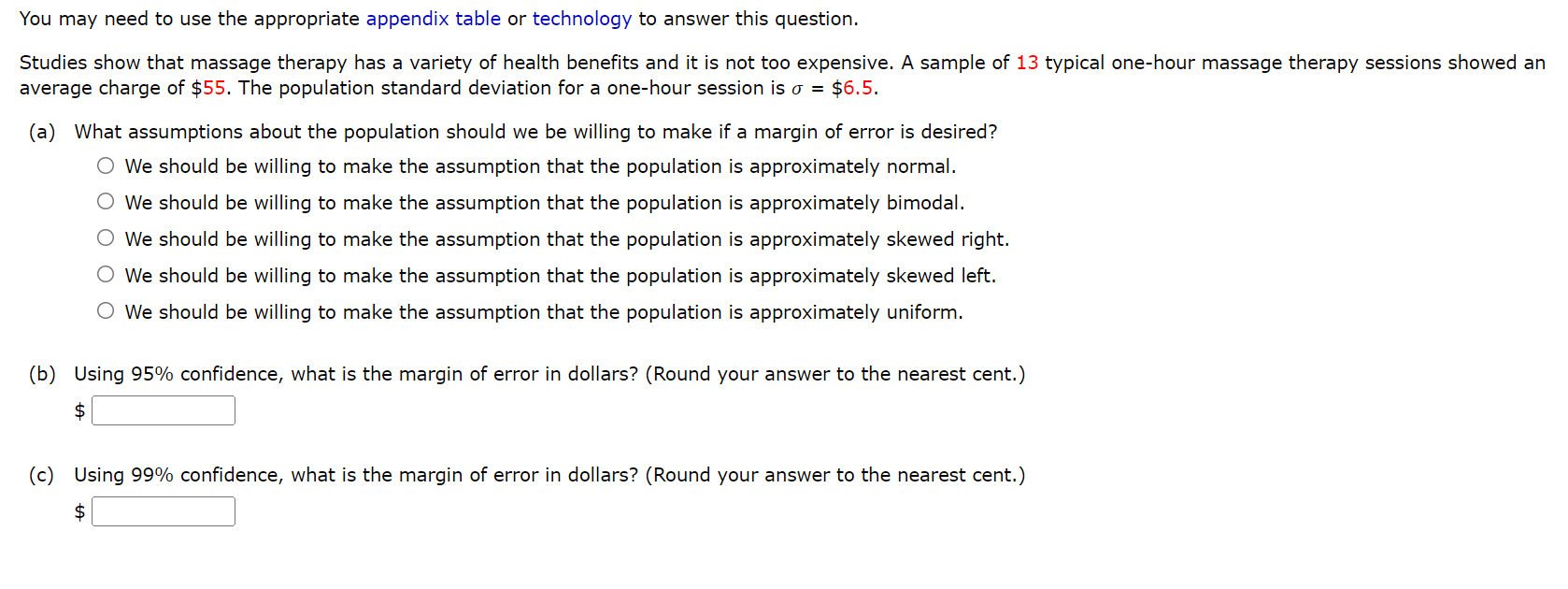 to answer this question. A simple random sample of 40 items resulted