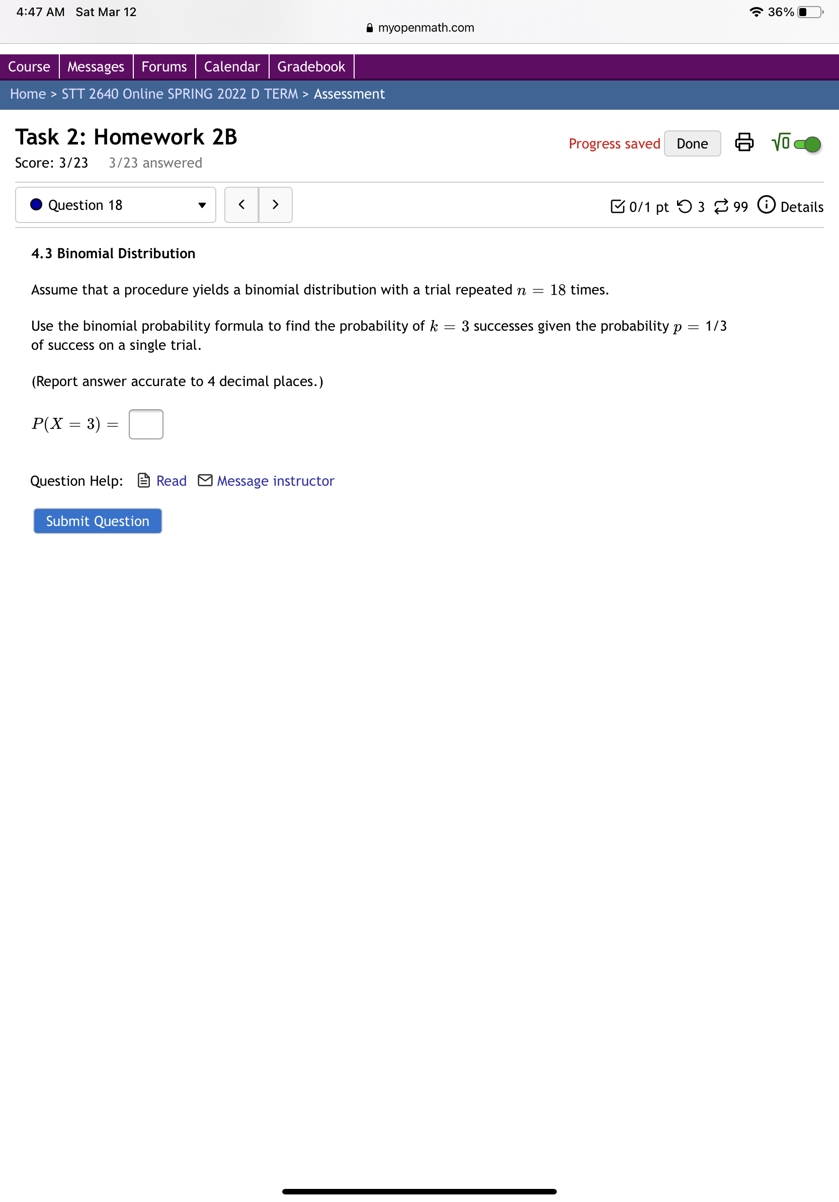 D TERM > Assessment TaSk 2: Homework 2B Progress saved Done &