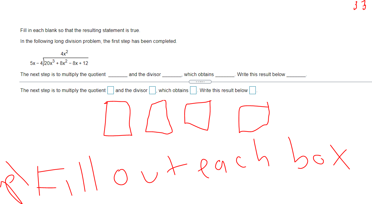  please help with these questions 3 3 Fill in each blank