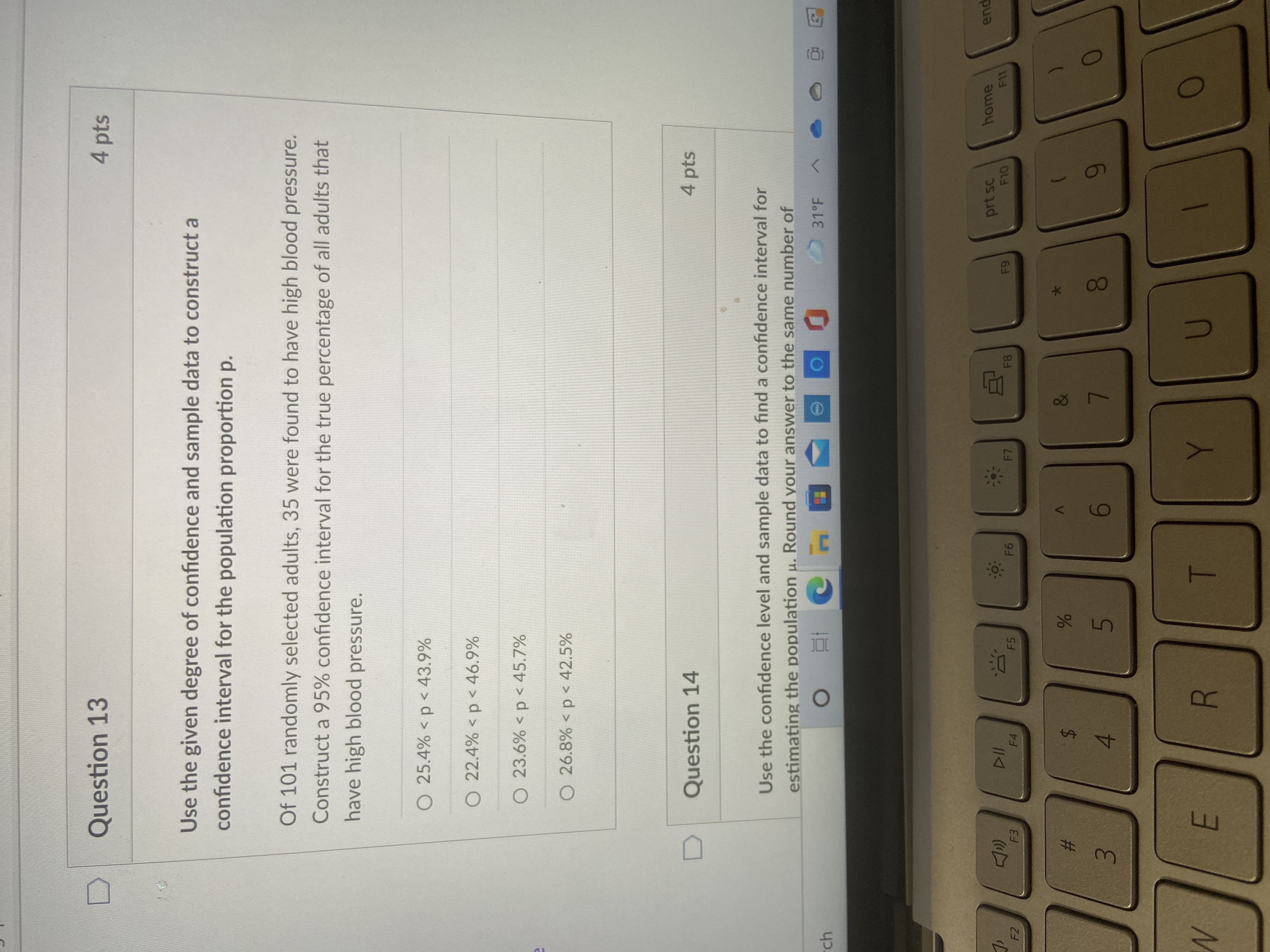 the claim that the true proportion is less than 11 in ten